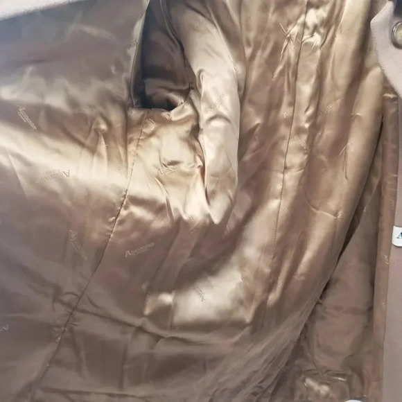 Vintage Aquascutum Wool Tan Pea Coat  Oversized - Picture 8 of 15